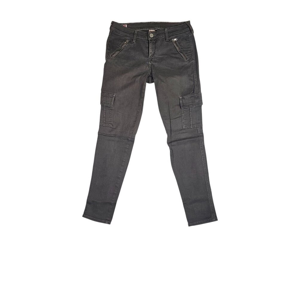 True Religion Casey Skinny Cargo Pocket Jeans Size 30 Green